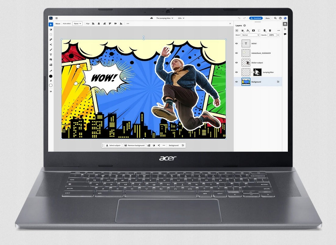 Acer Chromebook Plus 515 CB515-2H-55JL | Intel Core i5-1235U | 8GB RAM | 512GB SSD | ChromeOS | 15,6" FHD nešiojamas kompiuteris darbui, mokslams ir pramogoms