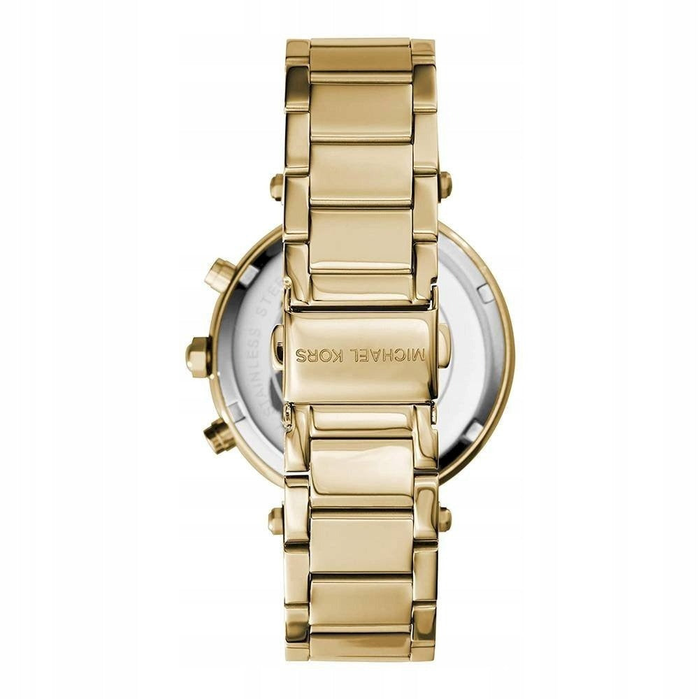 Auksinis moteriškas laikrodis Michael Kors MK5354 Parker su cirkoniais ir dovanų dėžute
