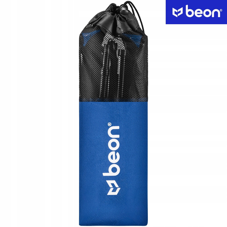 Sulankstomos reguliuojamos trekingo lazdos Beon Fold Lite Blue 110–130 cm – aliuminio, su dėklu ir antgaliais