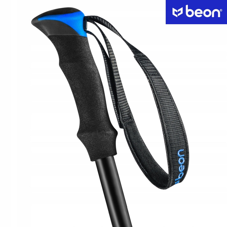Reguliuojamos Trekingo ir Šiaurietiško Ėjimo Lazdos Beon Smart Blue – Su Antgaliais, Visoms Dangoms