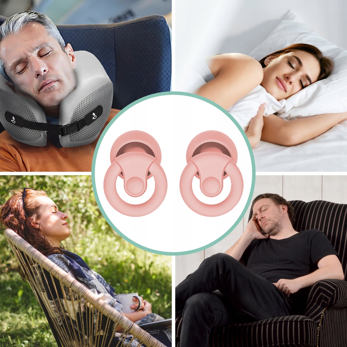 Ausų kištukai miegui Medi Sleep dydis XS / S / M / L rožiniai