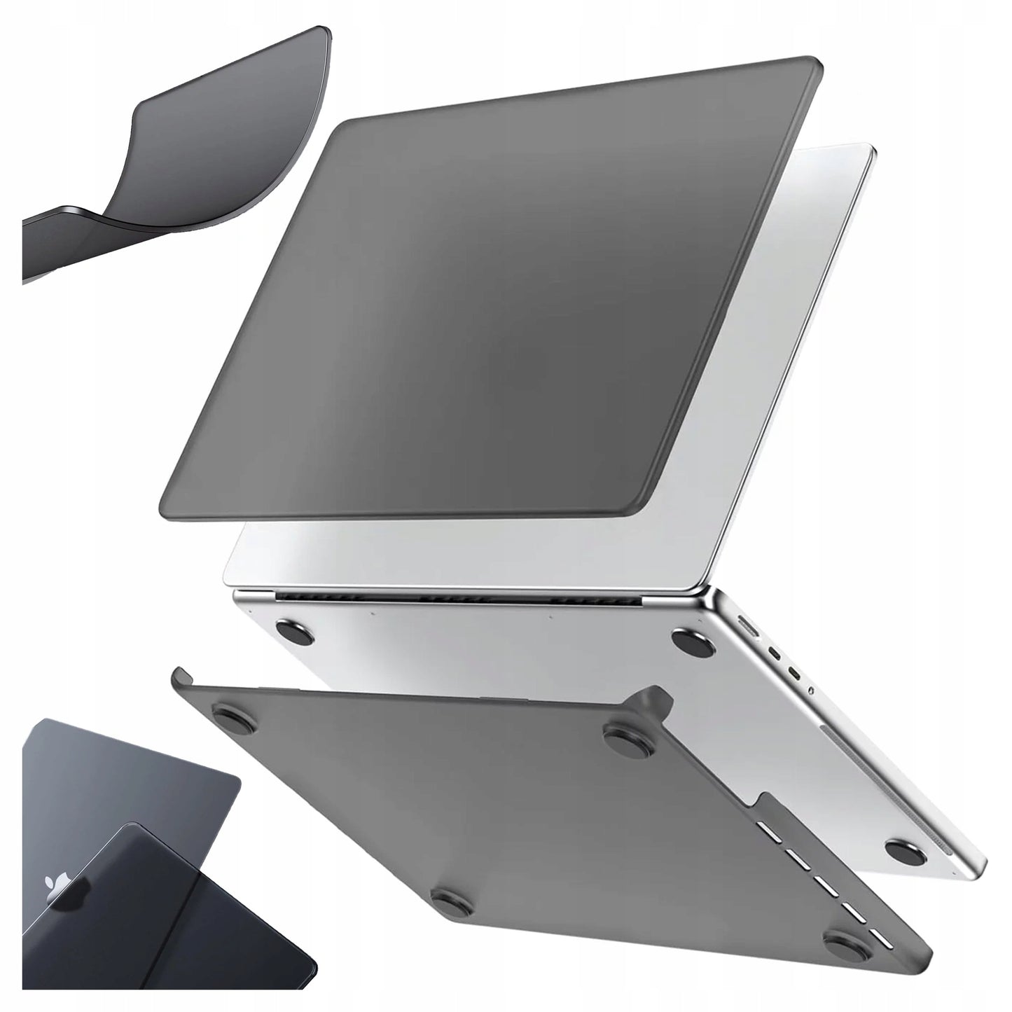 Elastingas matinis dėklas skirtas MacBook Pro 14 2021-2024, be pirštų atspaudų