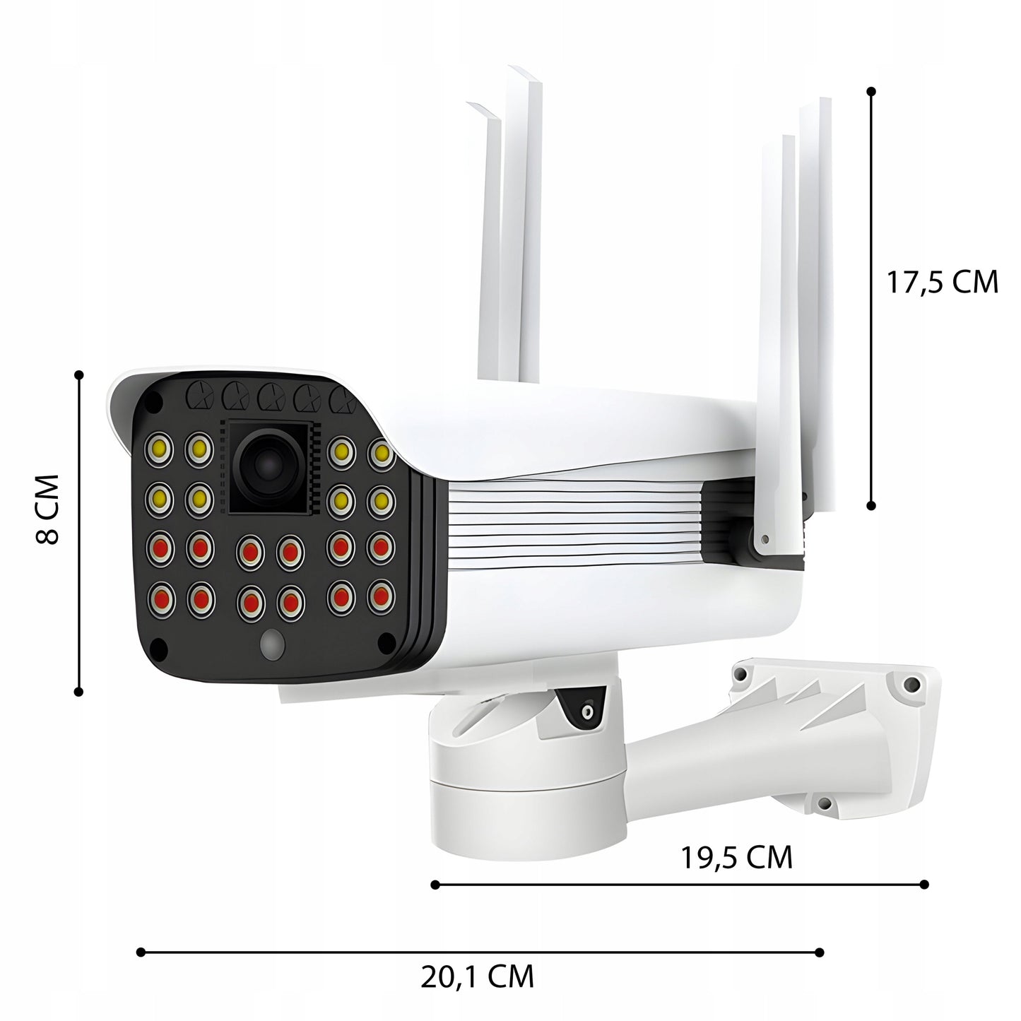 Belaidė lauko WIFI IP kamera 2MP FULL HD 1080p su Smart aptikimu ir SD palaikymu