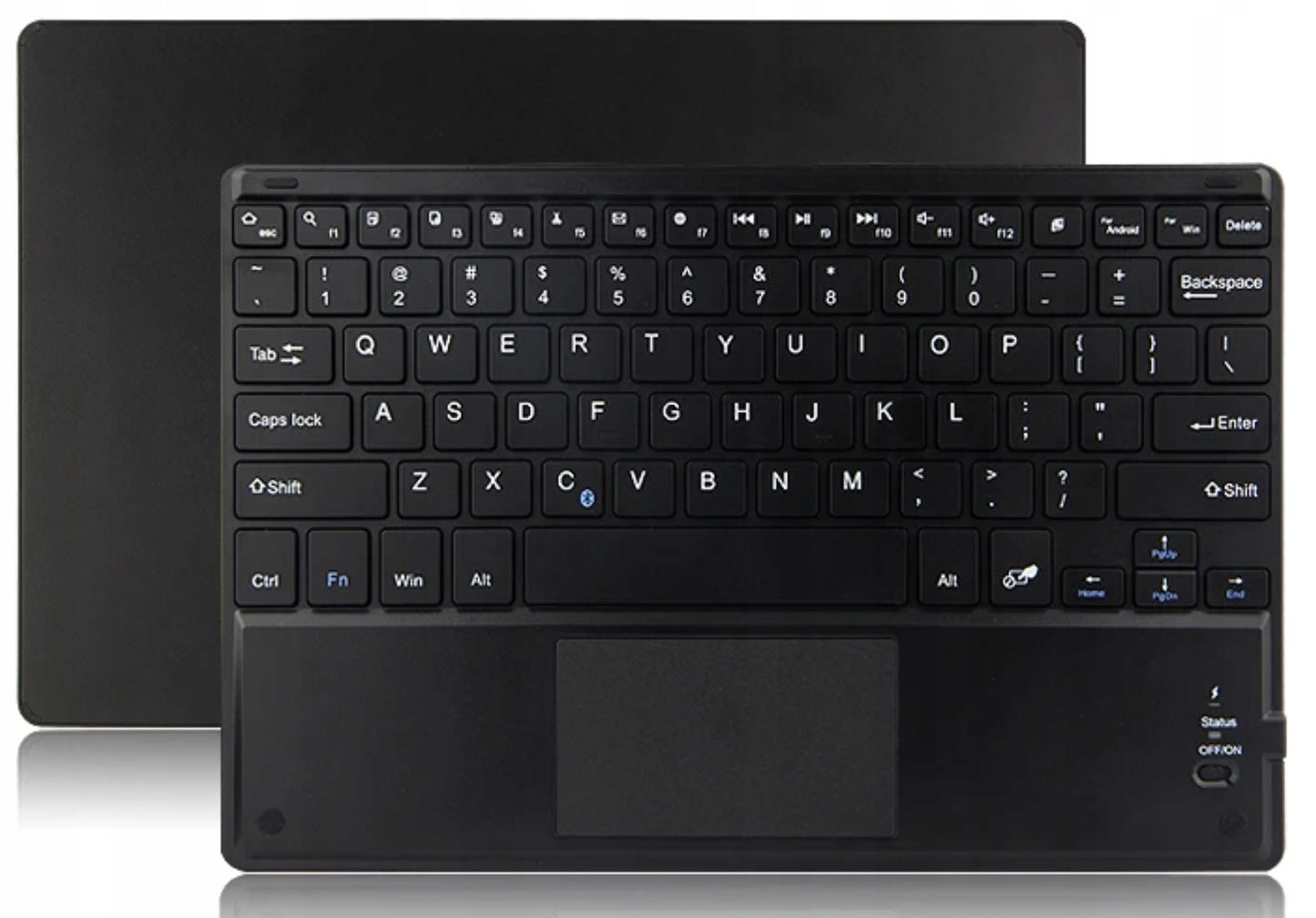Belaidė Bluetooth klaviatūra su Touchpad, skirta SAMSUNG APPLE LENOVO XIAOMI