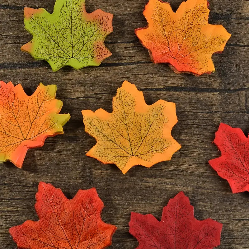 Dirbtiniai Klevo Lapai – Rudens Dekoras Rankdarbiams, Namų Ir Šventiniam Dekorui