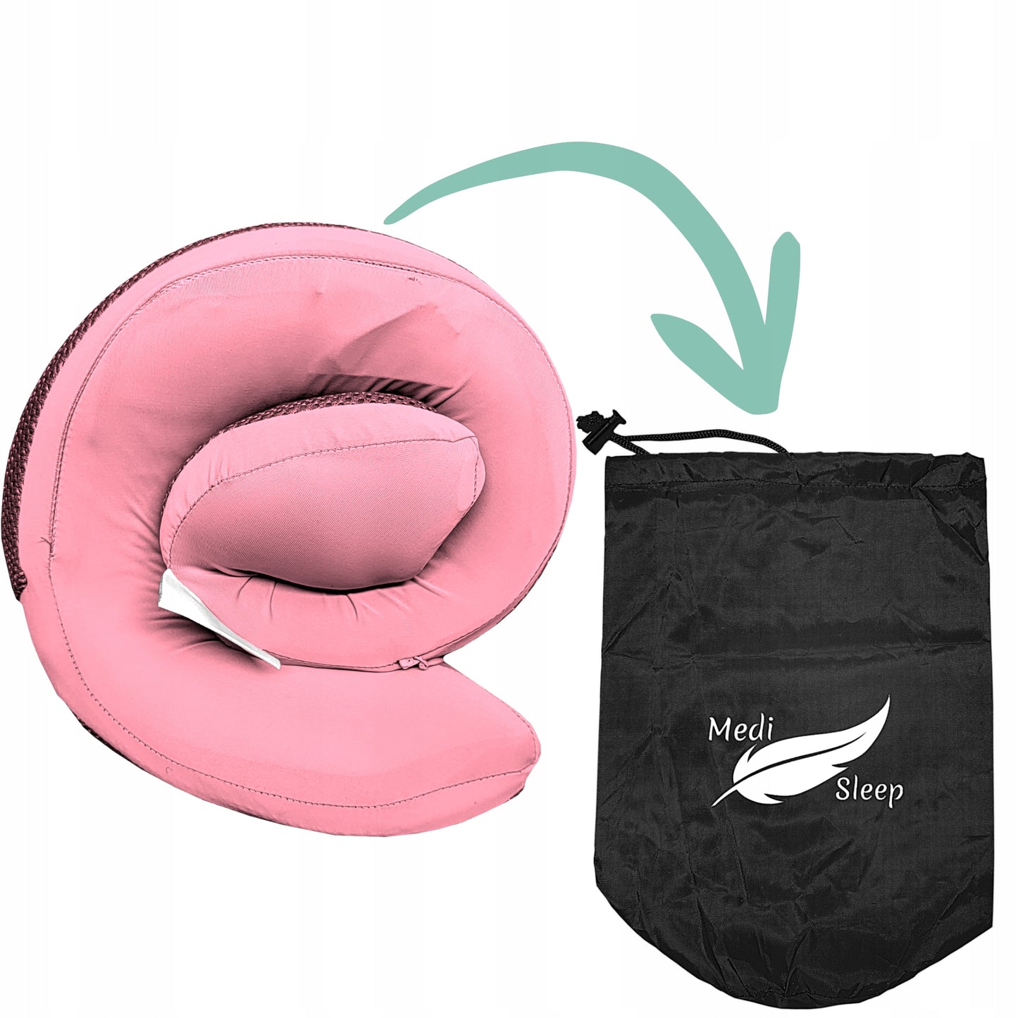 Kelioninė pagalvėlė ant kaklo, skirta kelionėms lėktuvu "Medi Sleep"