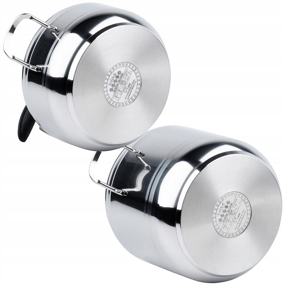 2x Greitpuodis ORION PROFI plieninis slėginis puodas greitam virimui 4+7L