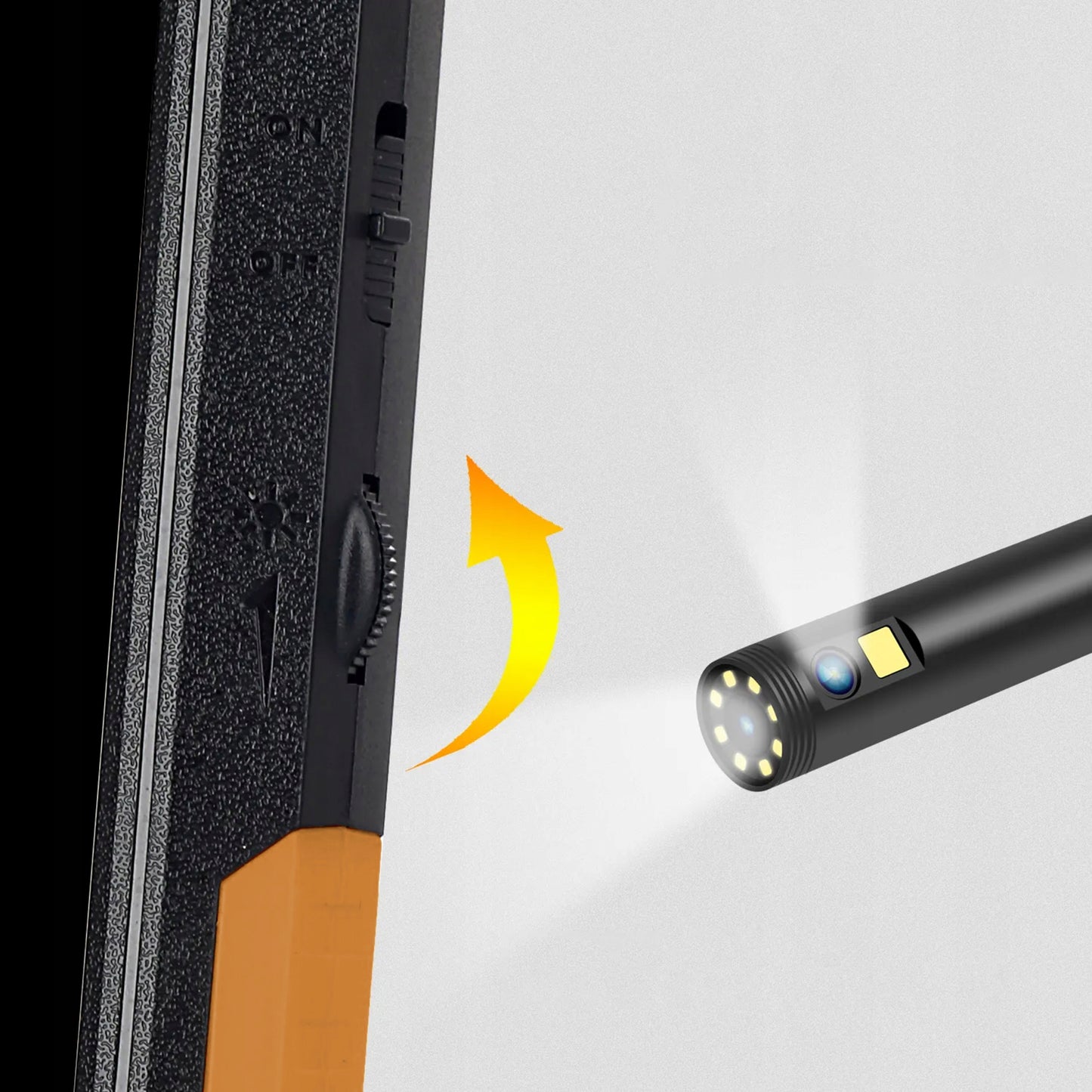 Lankstus endoskopo apžiūros kamera 5 m 9 LED 2x Full HD ekranas