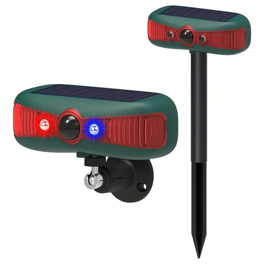 Gyvūnų atbaidymo prietaisas su judesio jutikliu ir garso bangomis, saulės energija įkraunamas, lauko repelentas sodui ir kiemui RUOCIN 1200mAh