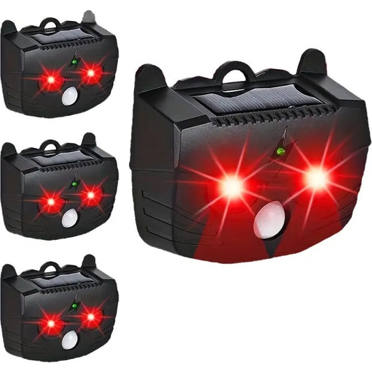 Gyvūnų atbaidymo prietaisas su garso bangų technologija, saulės energija maitinamas laukinių gyvūnų, kačių, šunų, voverių, skunksų ir paukščių atbaidymui JKUOO – apsauga sodui, ūkiui ir kiemui