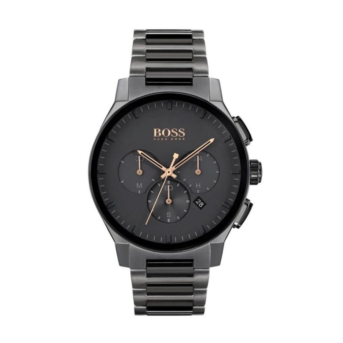 Vyriškas laikrodis HUGO BOSS 1513814 – PEAK CHRONO, grafitinis nerūdijančio plieno, chronografas, data