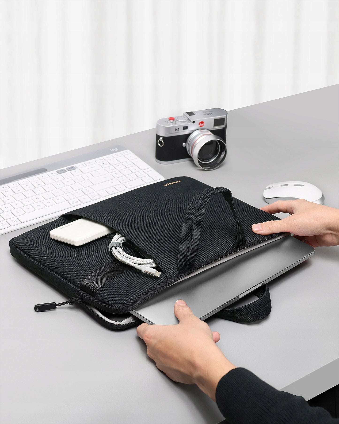 Neperšlampama nešiojamojo kompiuterio tašė Innostyle DailyFlow iki 16" – juoda, lengva ir patogi