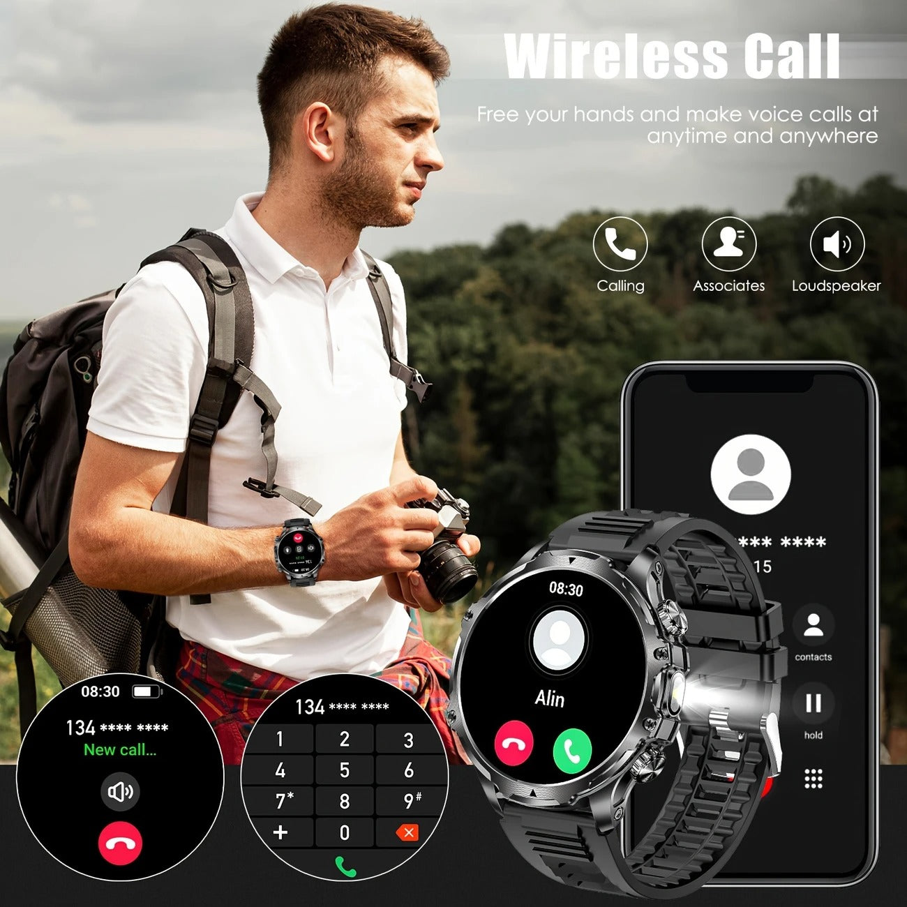 JELLOO vyriškas išmanusis laikrodis – sportiškas stilius ir išmani funkcija viename