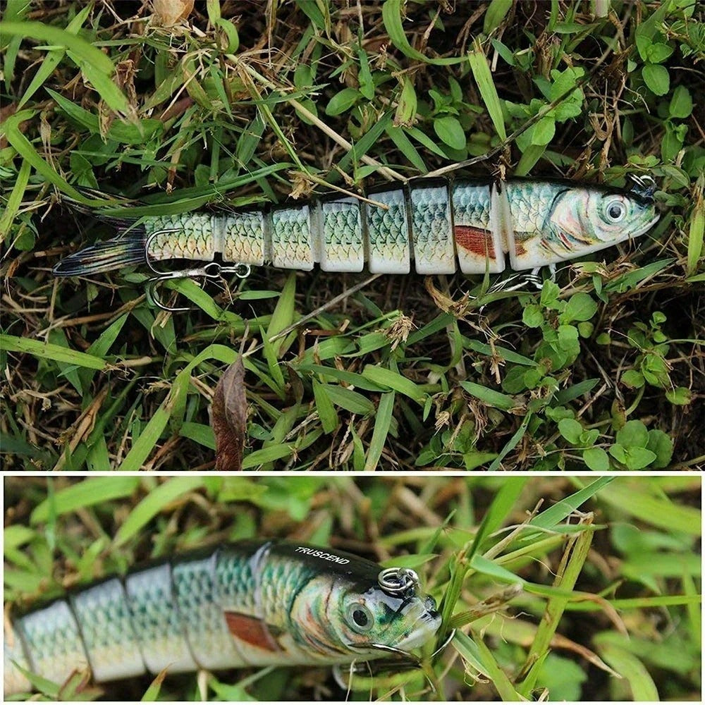 5 vnt. Lėtai Skęstantys Žvejybos Masalai Ešeriams, Upėtakiams, Lydekoms – 10 cm, 11 g, Gėlam ir Sūriam Vandeniui