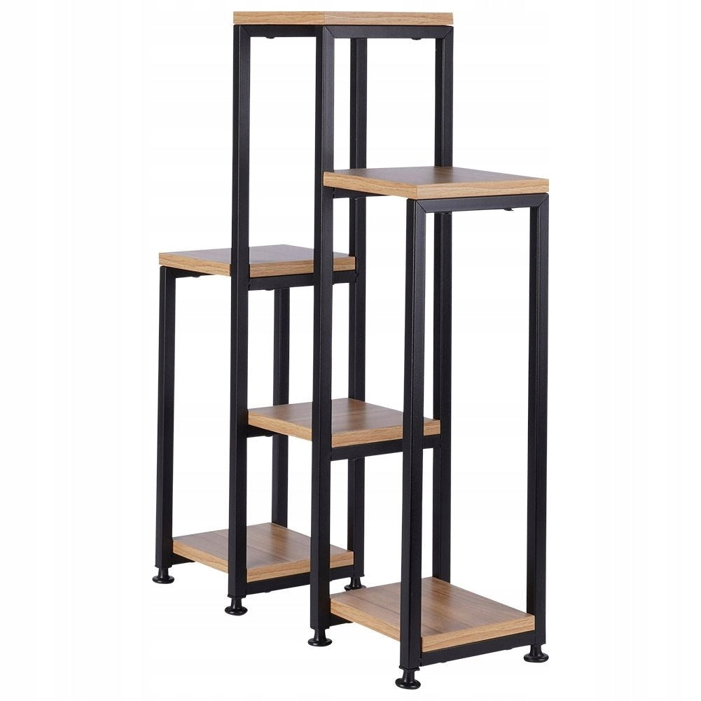 6 lygių metalinis gėlių stovas VILDE - 49 x 18 x 70 cm