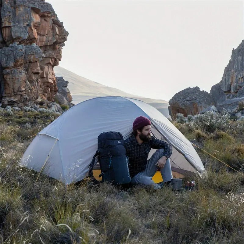 Naturehike Mongar 2 lengva turistinė palapinė 2 asmenims – aukštos kokybės, atspari vandeniui ir vėjui - Pilka