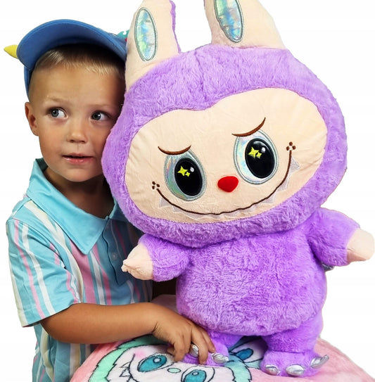 Labubu Didelis Pliušinis Žaislas XXL su Sparnais 50 cm + Antklodė 160 cm