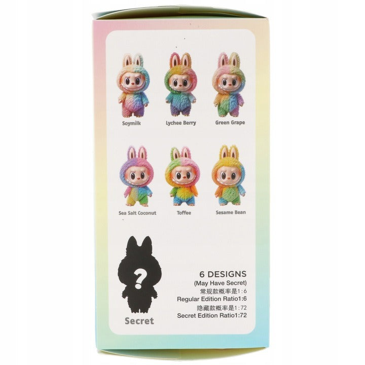 Labubu plonas pliušinis žaislas - raktų pakabukas, The Monsters 17cm serija 4 Rainbow