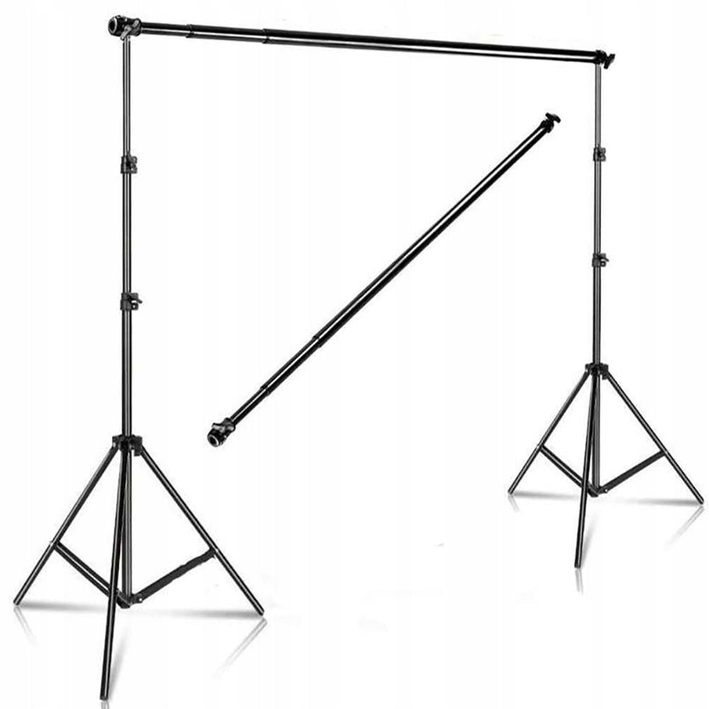 Stiprus stovas fonui su teleskopine sija 280x300 cm – profesionalus aliuminis GearPro komplektas fotografijai ir filmavimui