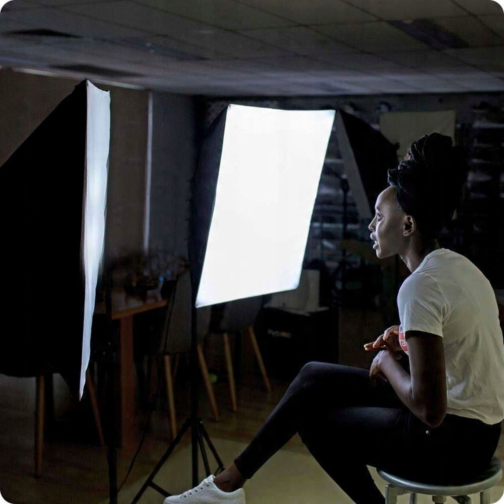 Profesionalus 2x Softbox apšvietimo rinkinys fotografijai ir filmavimui 600W 50x70cm su stovu ir transportavimo krepšiu – GearPro