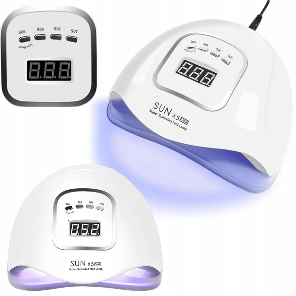 Profesionali UV/LED nagų lempa SUN X5 Max 80W – hibridiniams lakams, geliui, su laikmačiu, sensoriais ir nuimamu dugnu
