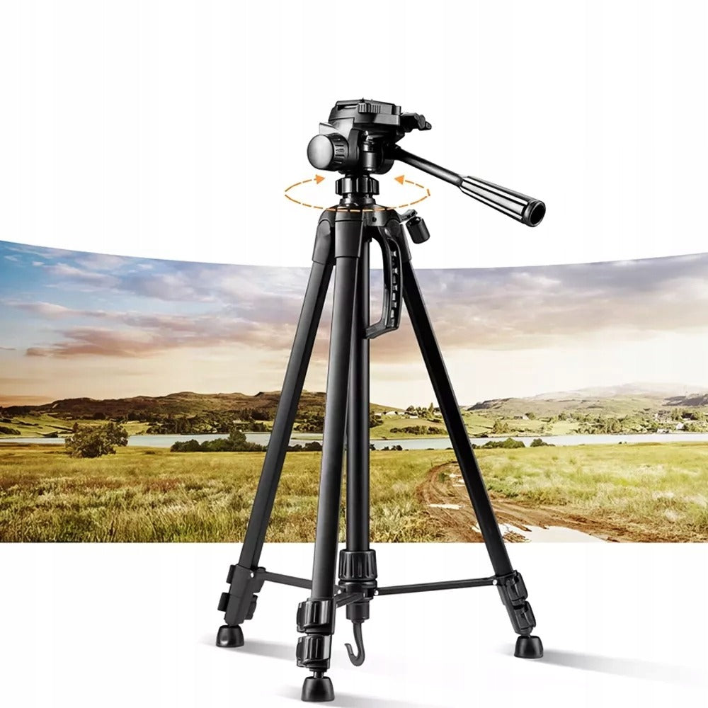 Profesionalus trikojis stovas telefonui ir kamerai su pulteliu GearPro 168 cm – universalus stovas filmavimui, fotografijai ir transliacijoms
