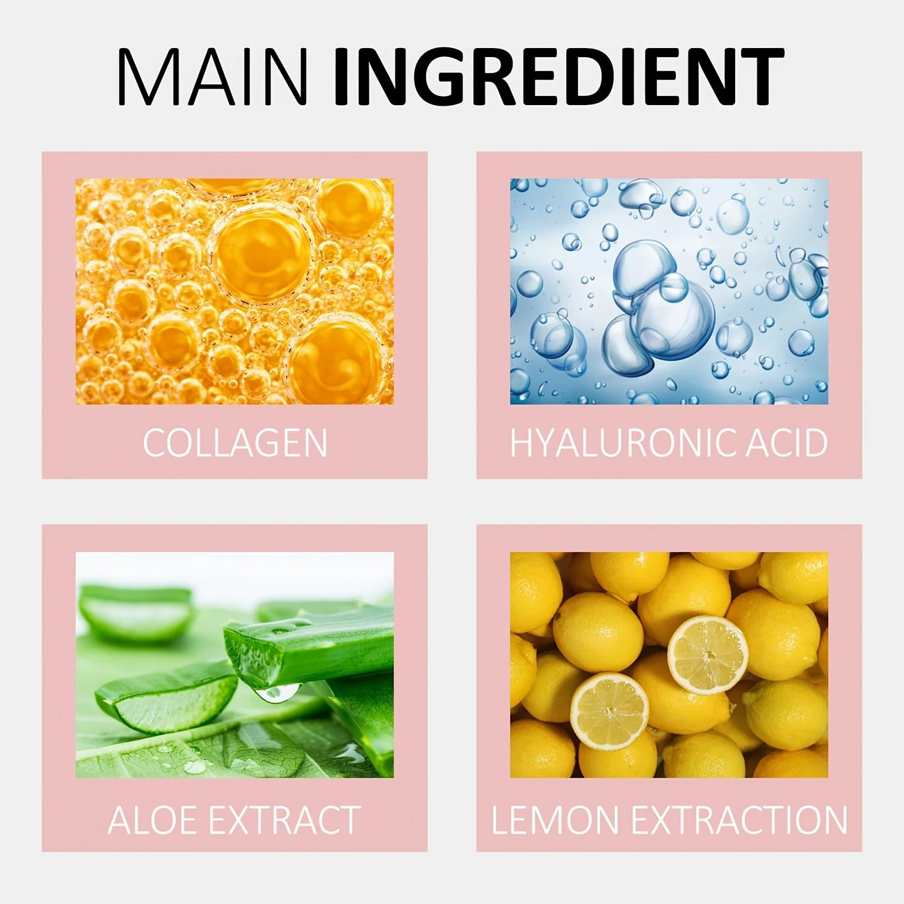 Veido kaukės su kolagenu – 10 vnt. drėkinantis ir šviesinantis rinkinys jautriai odai, be alkoholio, BIO-COLLAGEN