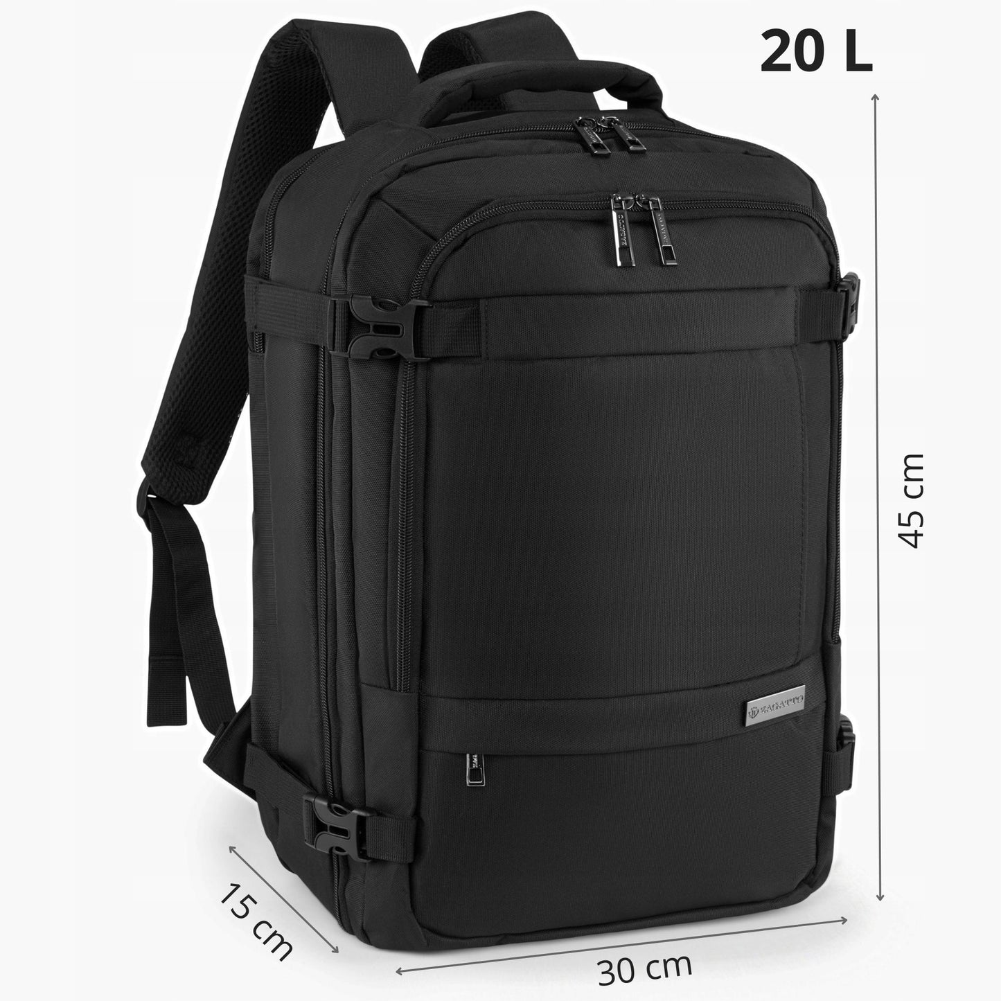 Zagatto 45x30x15 cm kelioninė kuprinė su kompiuterio skyriumi – tinka Wizzair