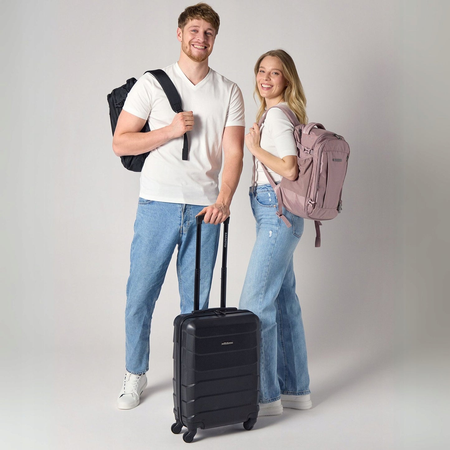 Zagatto® mažas kelioninis lagaminas 35L su 4 ratukais - 55x40x20 cm