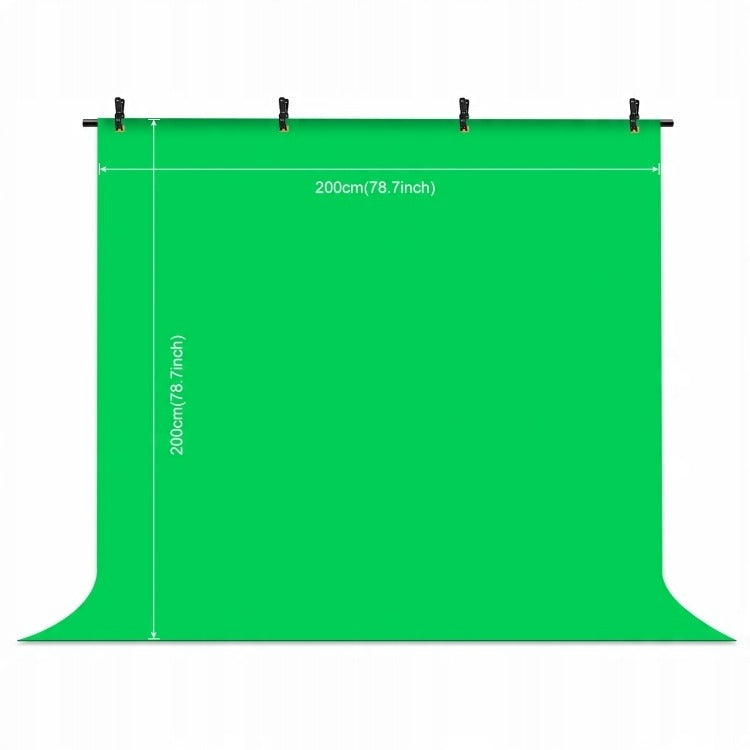 Žalias fonas su stovu 2x2 m | Green screen fotografijai, video filmavimui, vlogams, konferencijoms