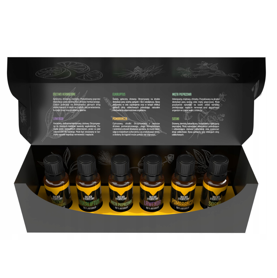 Eterinių aliejų rinkinys 6 vnt. 100% natūralūs