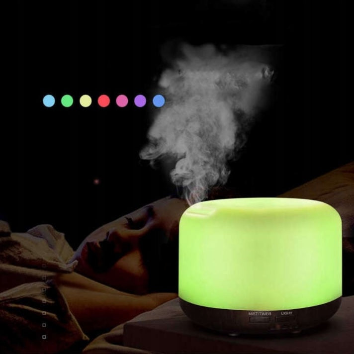 Oro drėkintuvas, difuzorius, šviečiantis