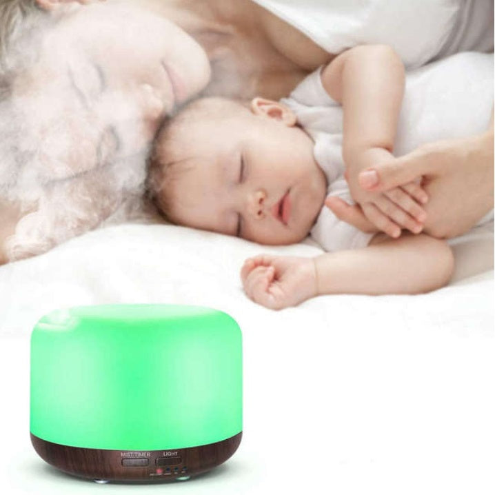 Oro drėkintuvas, difuzorius, šviečiantis