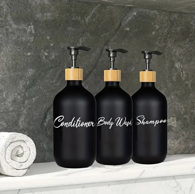 Modernus muilo dozatoriai, dozatorius, juodos spalvos, duzo zelei, modernus vonios kambarys stilingi