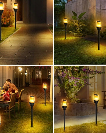 Saulės LED lempa ŽIBINTAS FAKELAS 65cm Įsmeigiamas su Liepsna, Galinga PREMIUM