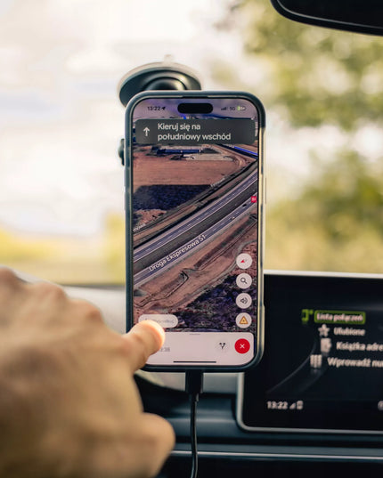 AUTOMOBILINIS TELEFONO LAIKIKLIS ANT STIKLO SU INDUKCINIU ĮKROVIKLIU, SKIRTAS MAGSAFE