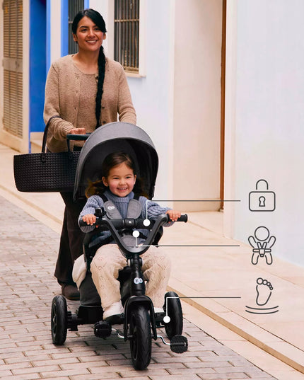 Kinderkraft Triratis dviratukas 5in1 Vežimėlis nuo 9 mėn. EASYTWIST Žalias