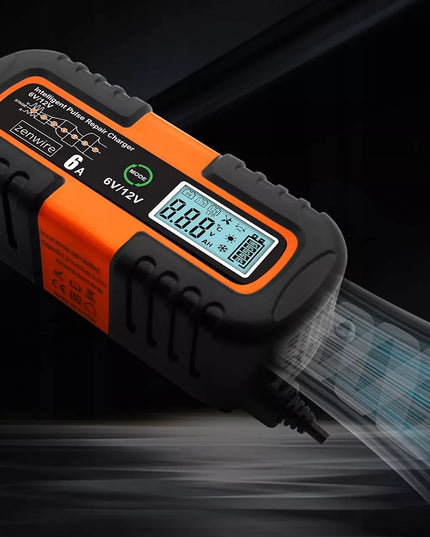 Zenwire automobilinis akumuliatoriaus įkroviklis su remonto funkcija AGM 6V 12V 6A