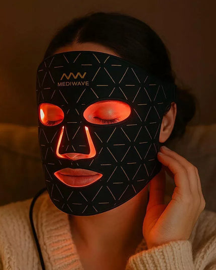 MEDIWAVE LED veido kaukė fotonų šviesos terapijai, iš medicininio silikono