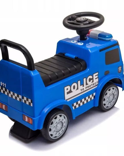 Sun Baby vaikiškas policijos automobilis Mercedes Antos paspirtukas