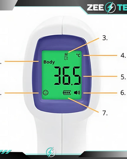 Bekontaktis elektroninis medicininis infraraudonųjų spindulių skaitmeninis tikslus termometras