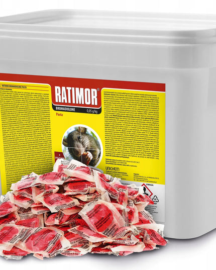 RATIMOR raudona pasta nuo žiurkių, pelių ir kitų graužikų, 3 kg