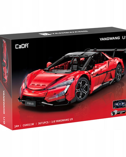 Konstrukcinės detalės CaDA YANGWANG U9 BYD 1:8 Nuotoliniu būdu valdomas rinkinys 3671 elementų Šokantis