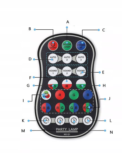 PROJEKTORIUS Disco kamuolys lazeris su pulteliu Muzikinis režimas LED 8 W RGB