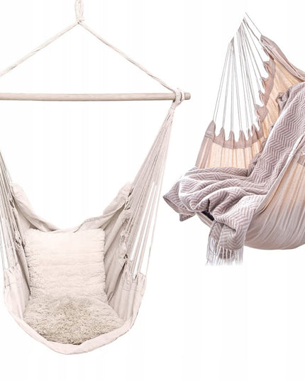 Hamakas BRAZYLIJSKI kabantis supamas sūpynės sodo kėdė