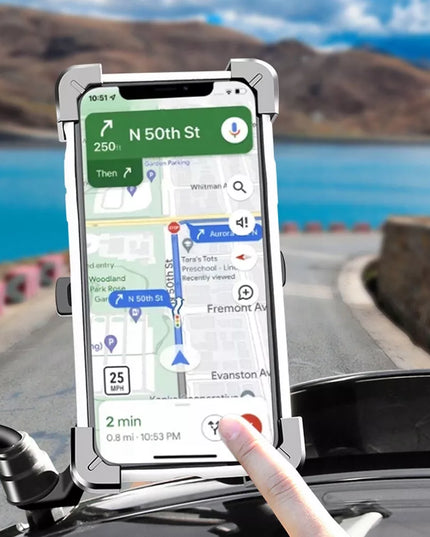 TVIRTAS DVIRAČIO LAIKIKLIS TELEFONUI IKI 7" GSM GPS DVIRAČIUI MOTOCIKLUI ANT VAIRO
