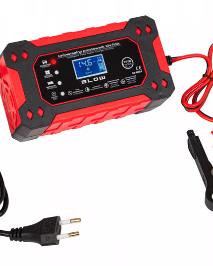 Akumuliatoriaus įkroviklis LCD 12V 10A su remonto funkcija automatinis