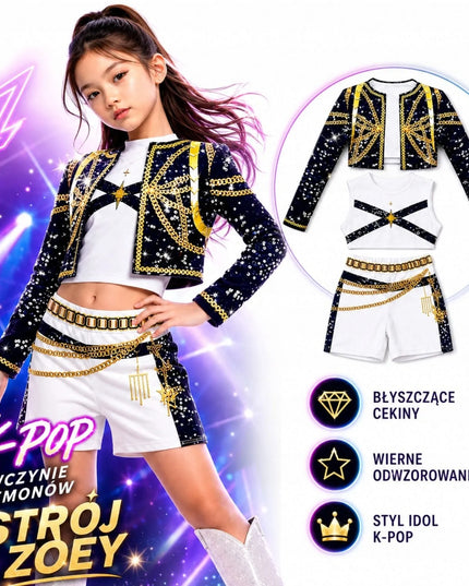 K-pop demonų medžiotojų kostiumas mergaitėms „Zoey Rumi Mira“