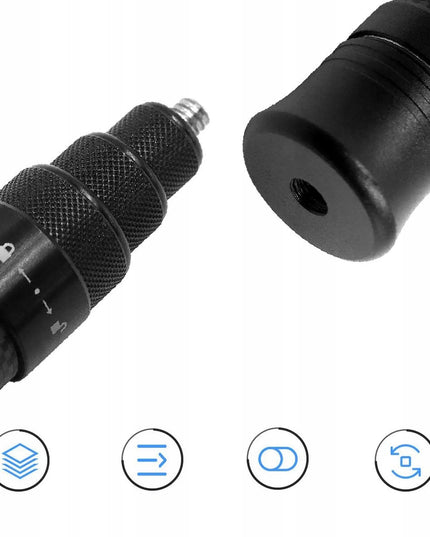 Nematoma asmenukių lazda „Insta360 X4/ONE X2/ONE R“, reguliuojama iki 3 m