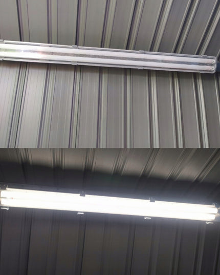 10x Hermetinis Šviestuvas 120cm lempos + 20x LED Tūbelės Garažui